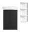 Meuble-lavabo autoportant de 23 po avec lavabo intégré et support de rangement assorti, finition châtaignier noir ou blanc brillant, fabrication en contreplaqué