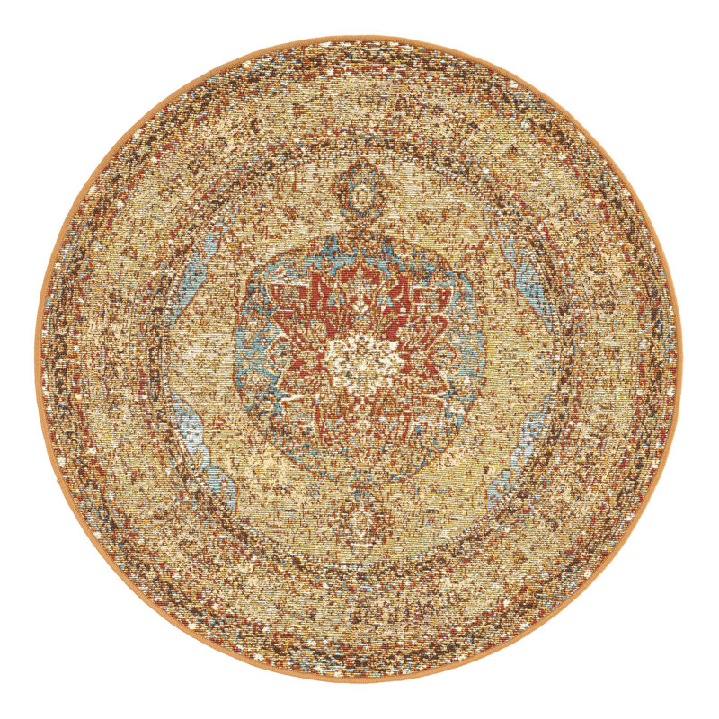 Tapis d'extérieur traditionnel, Rond 3 pi 3 po