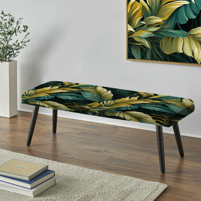 Miroir Radiance Tropical Motif I - Banc rembourré noir Tropical