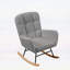 Fauteuil à bascule avec dossier haut et structure en métal robuste pour le confort et la détente-761980658