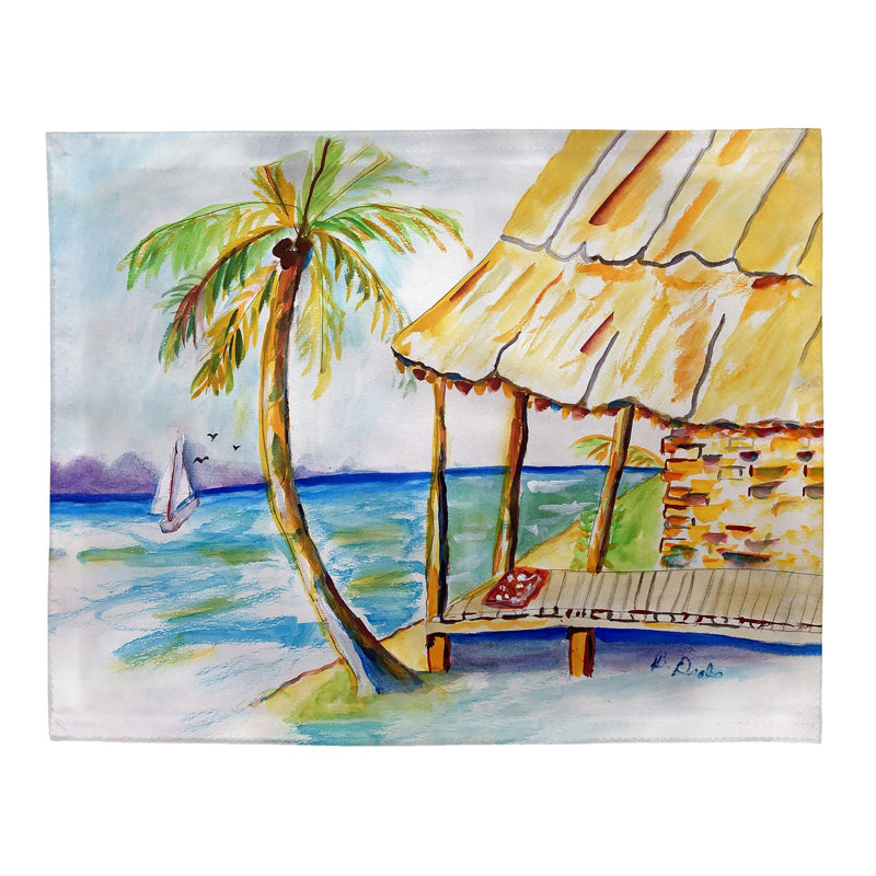 Ensemble de 4 napperons Palms & Hut