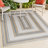 Argo Classic Nautical Mitre Stripe Reversible Machine-Washable Navy/Cream Indoor/Outdoor Rug-887764473