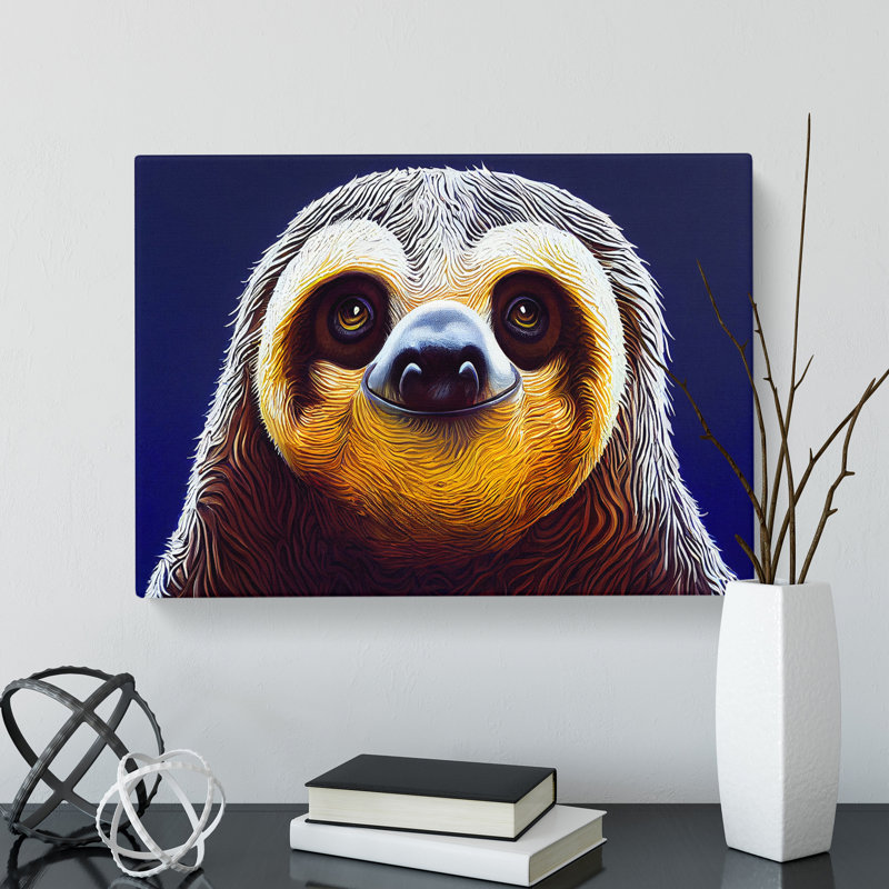 Portrait Of A Sloth Vol.2 - Wrapped Canvas Print, 35cm H x 50cm W x 3cm D