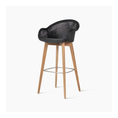Edgard Outdoor Teak Bar Stool