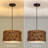 Niki 1 - Light Brown Drum Rattan Pendant