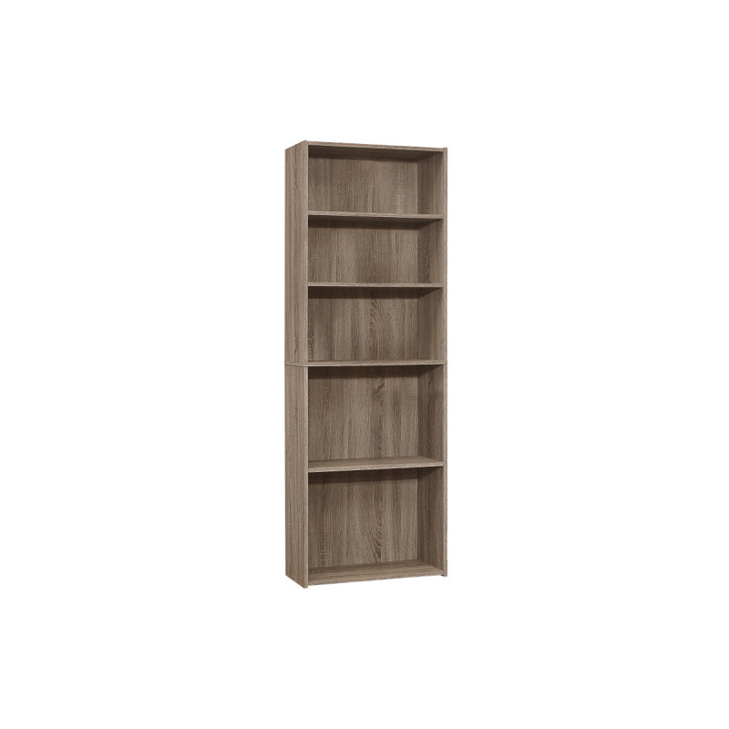 Bibliothèque polyvalente à 6 niveaux pour le bureau et la chambre à coucher, Taupe