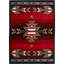 Tapis d'intérieur rouge / noir de style sud-ouest Hilander-21292464