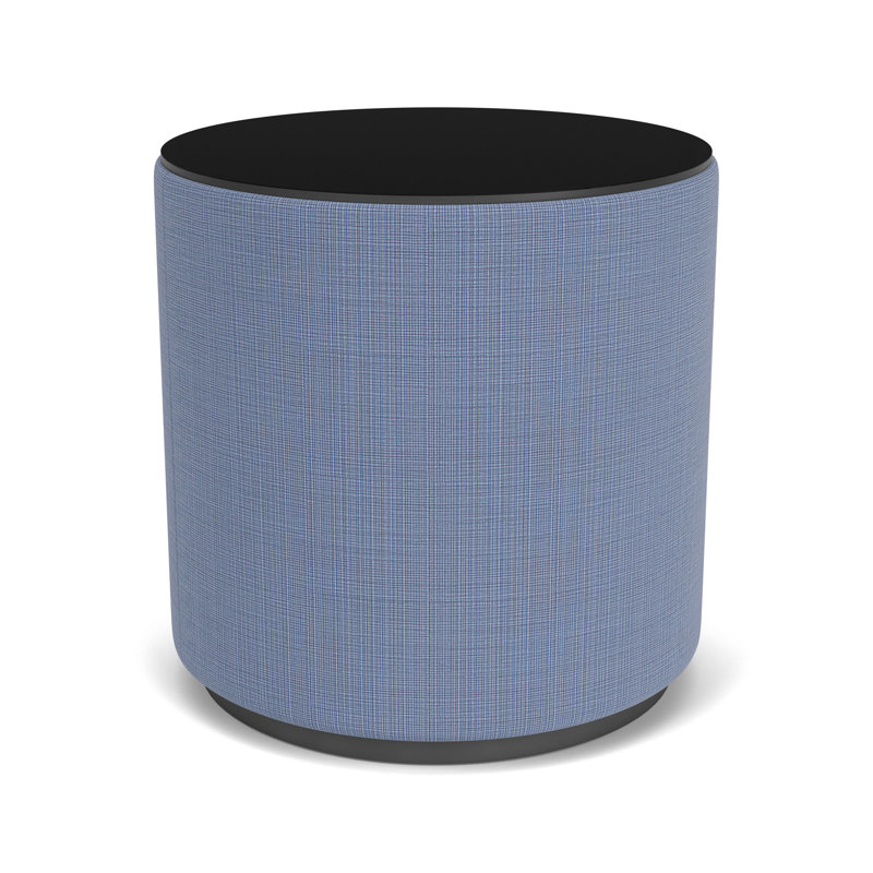 Table de réception avec plateau en stratifié Darsey, 20", Nuit noire, Gris anthracite; marine clair Chambray