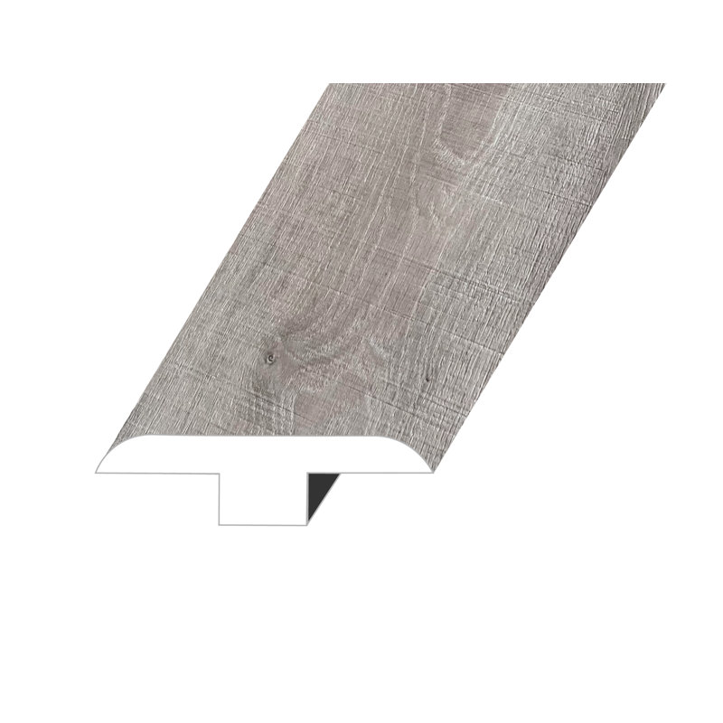 Moulure en T Zephyr vinyle 0,5 po d'épaisseur x 1,8 po de largeur x 94,5 po de longueur, Asphalte Revel