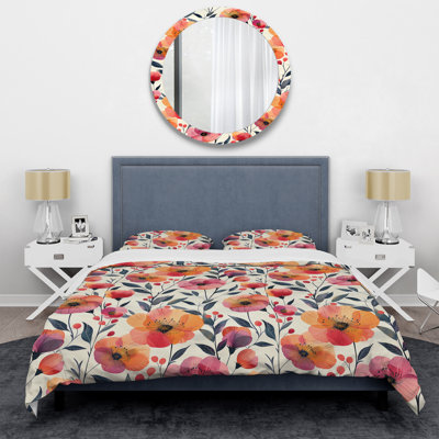 Ensemble de housse de couette Modern Orange Fusion