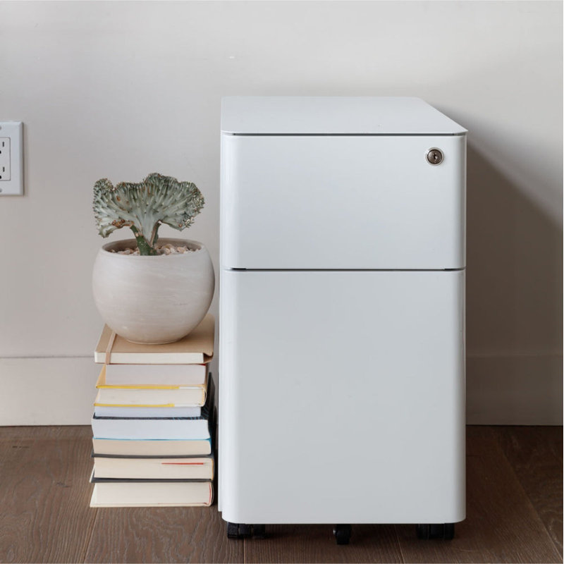 Small Filing Cabinet, White