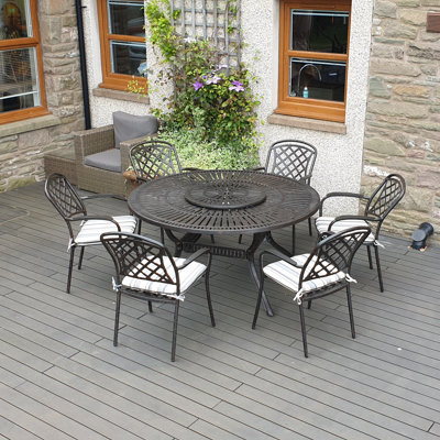 Broxden Elburn 6 Seater Dining Set with Cushions
