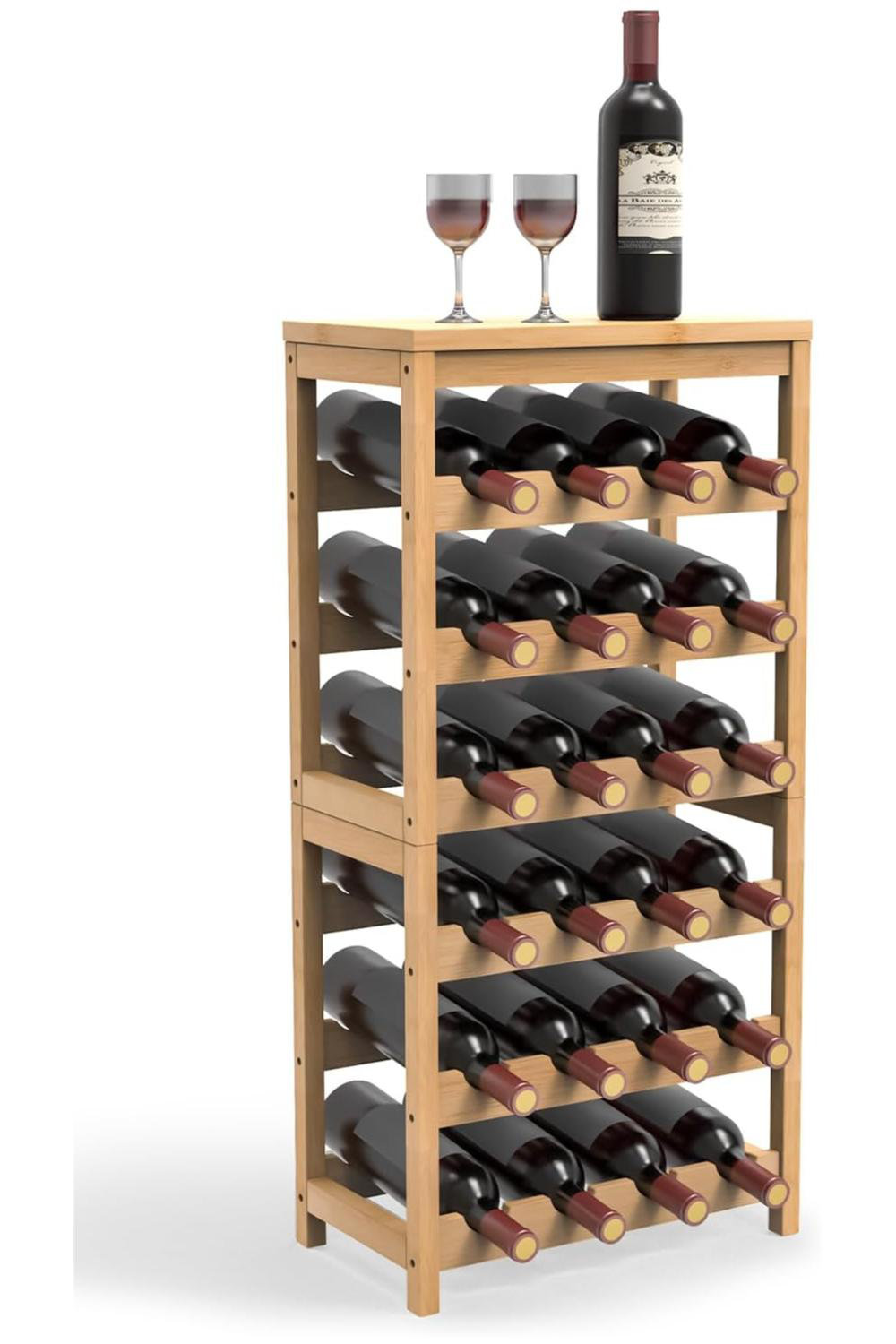 Red Barrel Studio® 24Bottle Wine Rack Freestanding Floor, 6 Tier