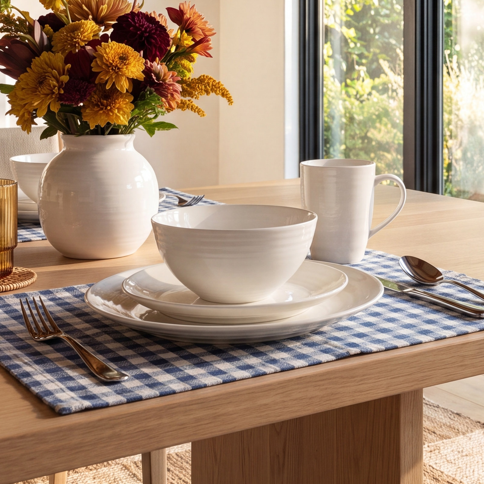 Daniel Smith Porcelain Dinnerware Set, Ivory