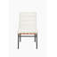 Ensemble de 2 chaises de salle à manger Liana Boucle en tissu avec pieds en fer noir pour des sièges modernes et peu encombrants.-217920524