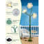 Lampe de plancher réglable à col de cygne avec 3 têtes de lumière et abat-jour en fleurs - 3 températures de couleur pour le salon, la chambre à coucher ou l'éclairage de coin de bureau