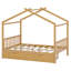 Lit plateforme House avec deux tiroirs, tête et pied de lit, toit-432655056