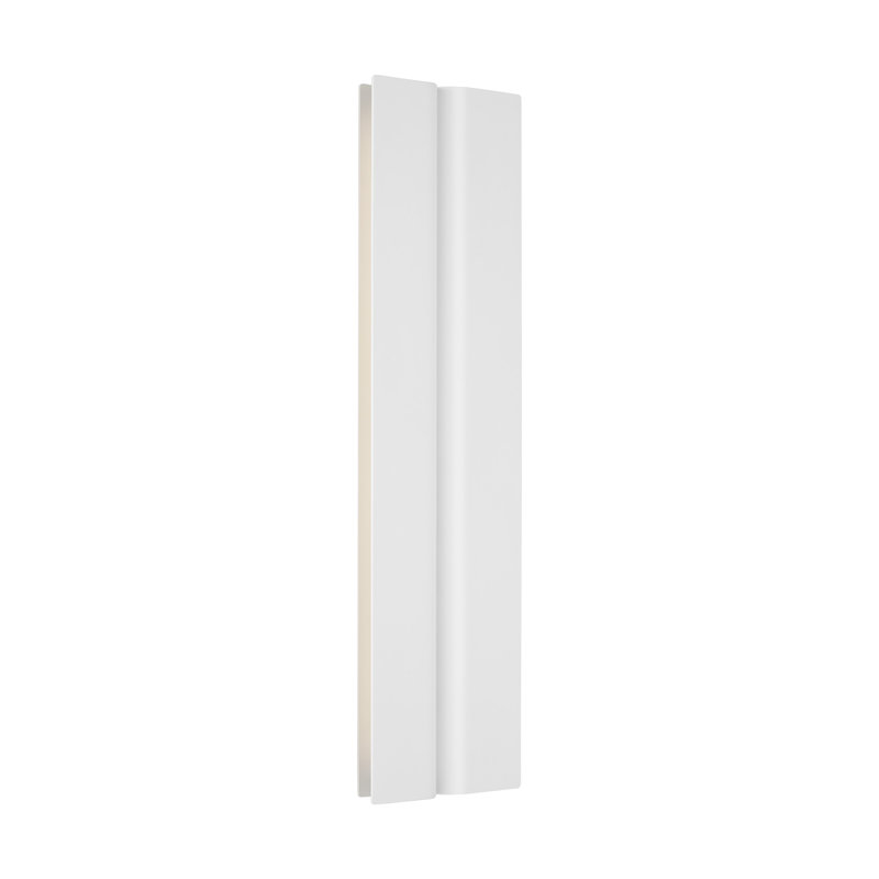 Cloak 1 - Light LED Vanity Light, 18" H x 5" W x 1.3" D, Matte White, Aluminum
