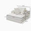 Canapé-lit modulaire 3-en-1 de 52,4 po Boneless-275608604