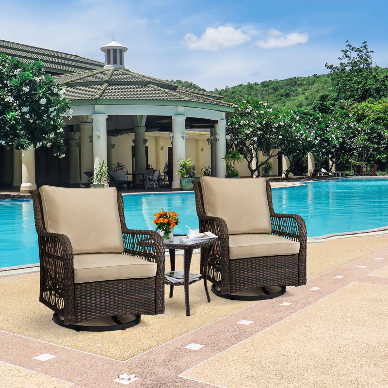 Ensemble de chaise en rotin Summer, Beige