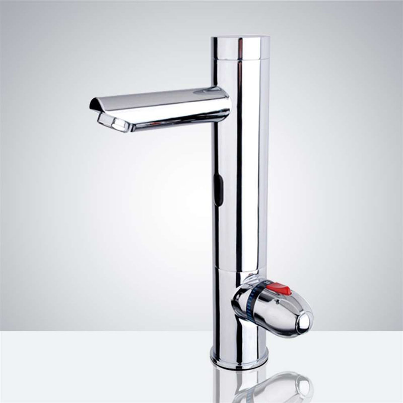 Bathselect Milano All-in-One Chrome Thermostatic Automatic Commercial Sensor Faucet