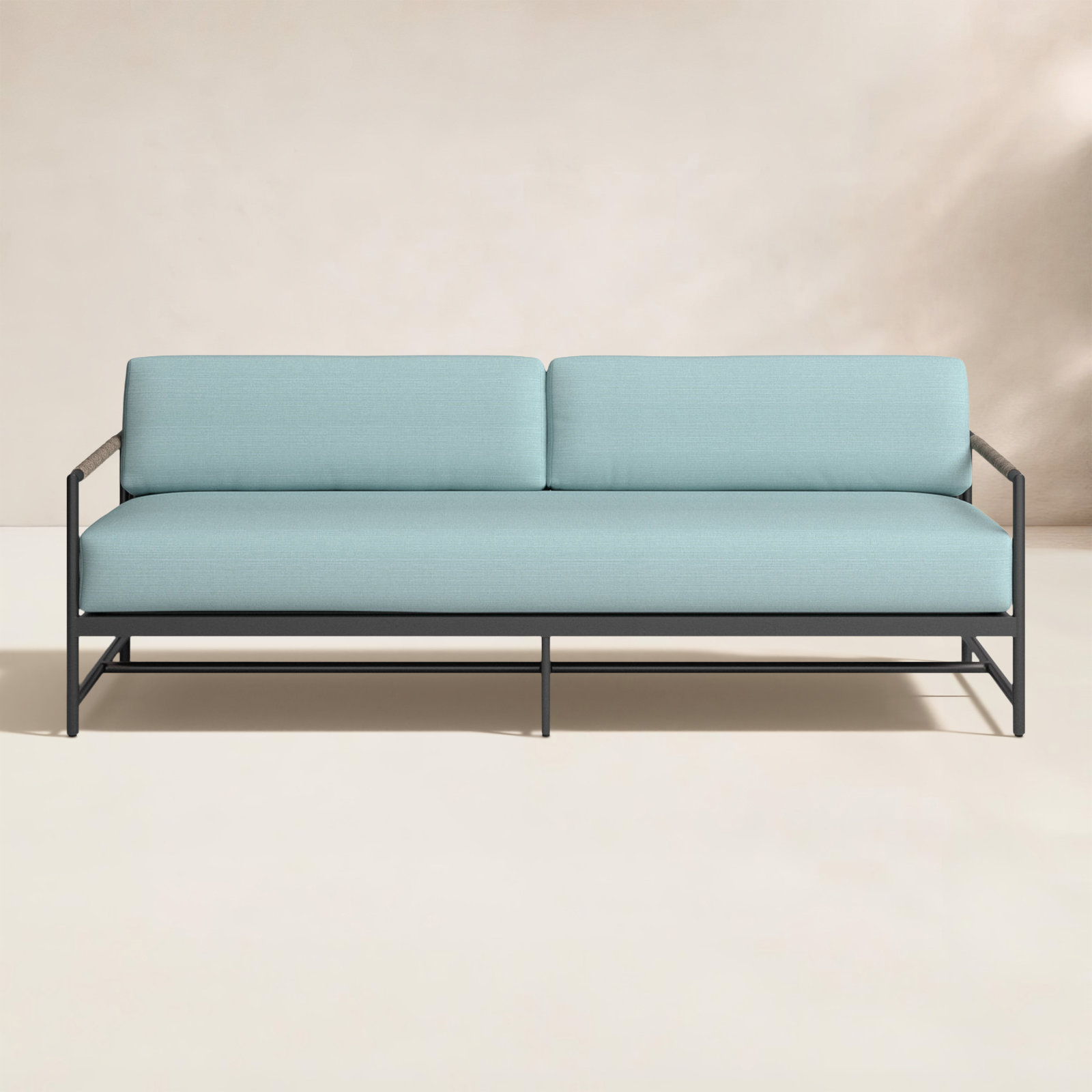 Esme 87" Sunbrella® Patio Sofa, Dupione Celeste Sunbrella®
