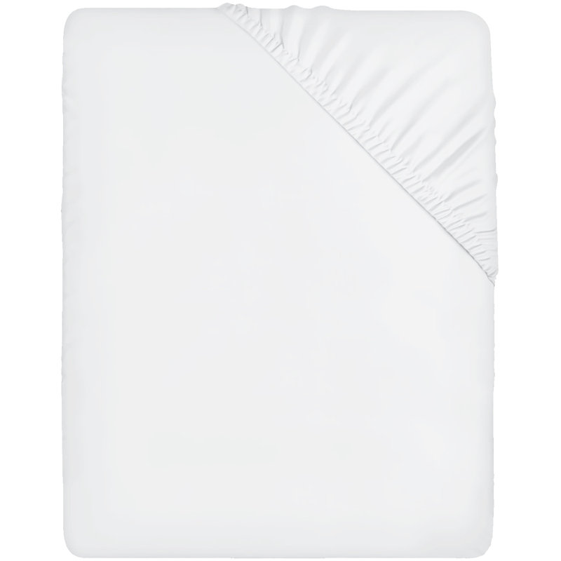Leila Microfiber 25cm Deep Pocket Fitted Bed Sheet, Double (4'6), White