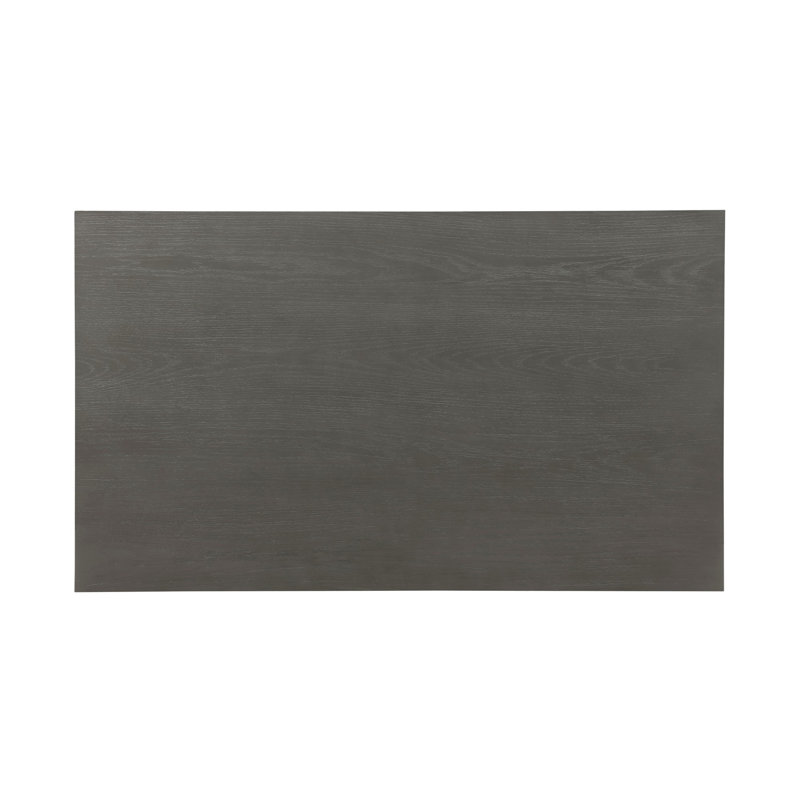 Wire Brushed 1pc Dining Table, Dark Gray/ Light Gray
