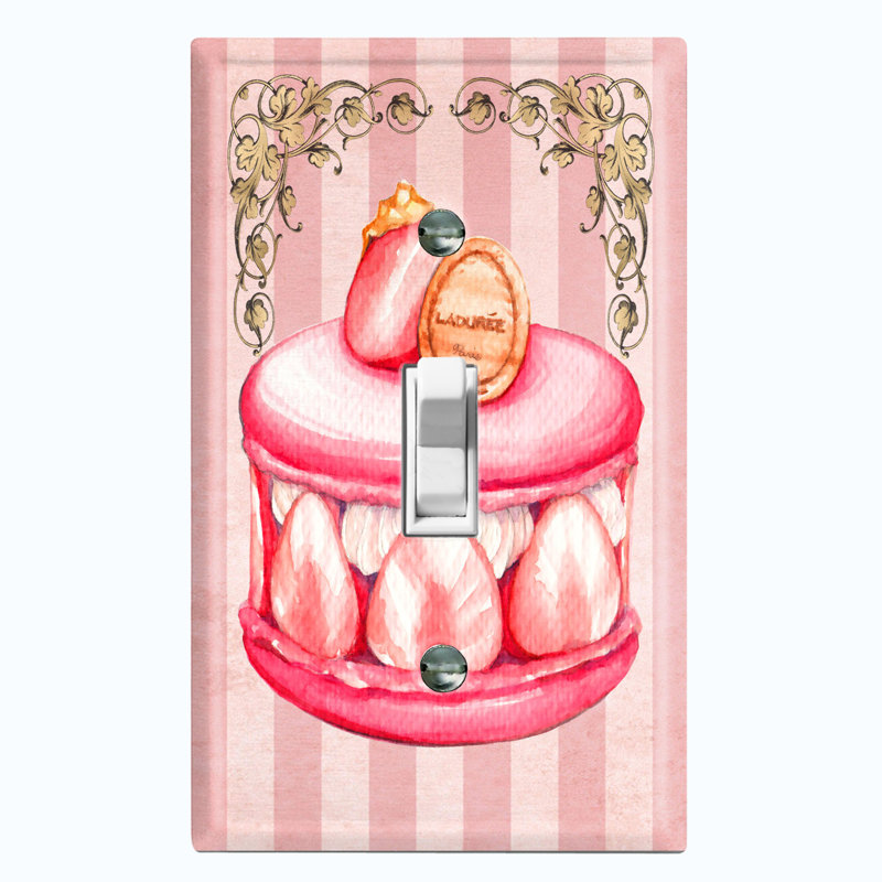 Plaque murale à interrupteur à bascule 1 pétale Rose Petal Macaron