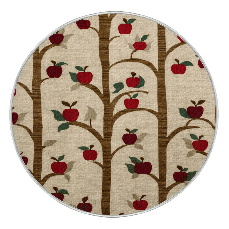  Tapis lavable Apple Trees Farm, Rond 4 pi