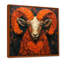 «Orange Orange Astrology Fiery Heart Aries - Astronomie Bélier, art mural»-1552093195-1552093198