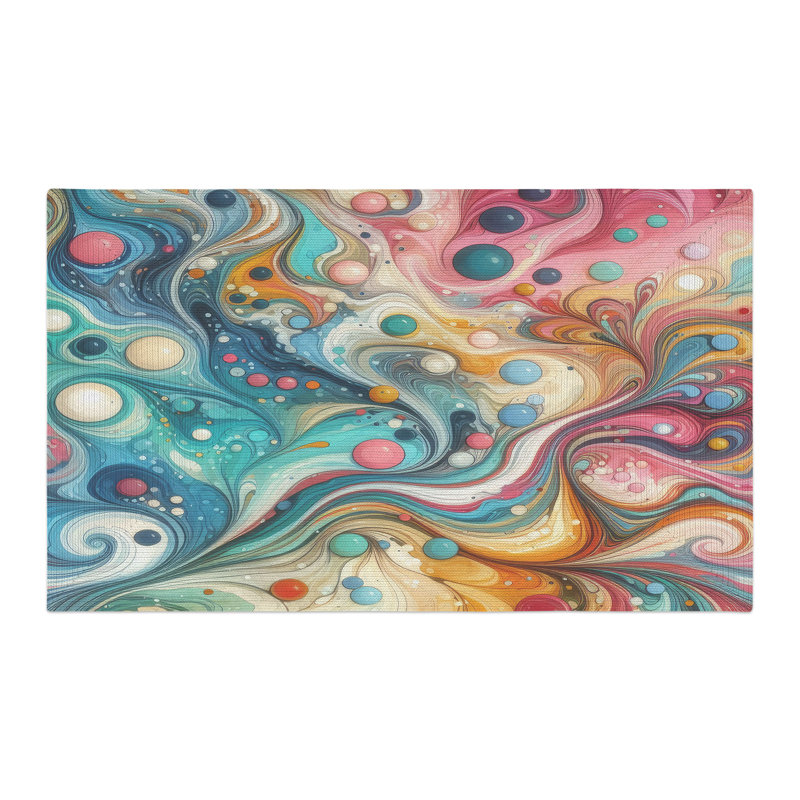 Tapis tressé Mystic Brushstrokes, Rectangulaire 3 pi x 5 pi