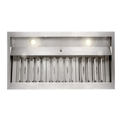Nauxus 36" Stainless Steel 600 CFM Ducted (Vented) Insert Range Hood with Charcoal Filter