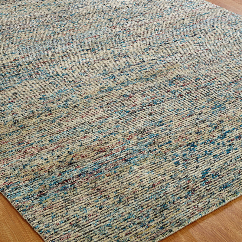 Nysret Hand Knotted Area Rug, Rectangle 3' x 5'