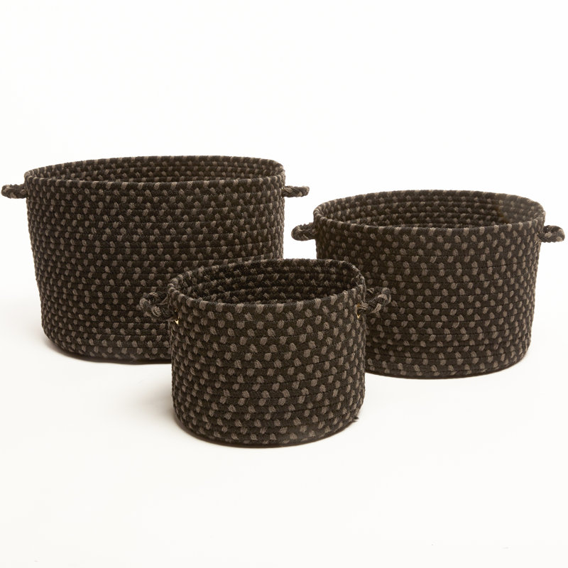 Panier en tissu Bar Harbor, H 12 po x l 18 po x P 18 po, 65 pintes, Noir