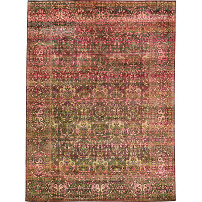 Pink Alchemy Traditional Silk Rug - 9' x 12'2"