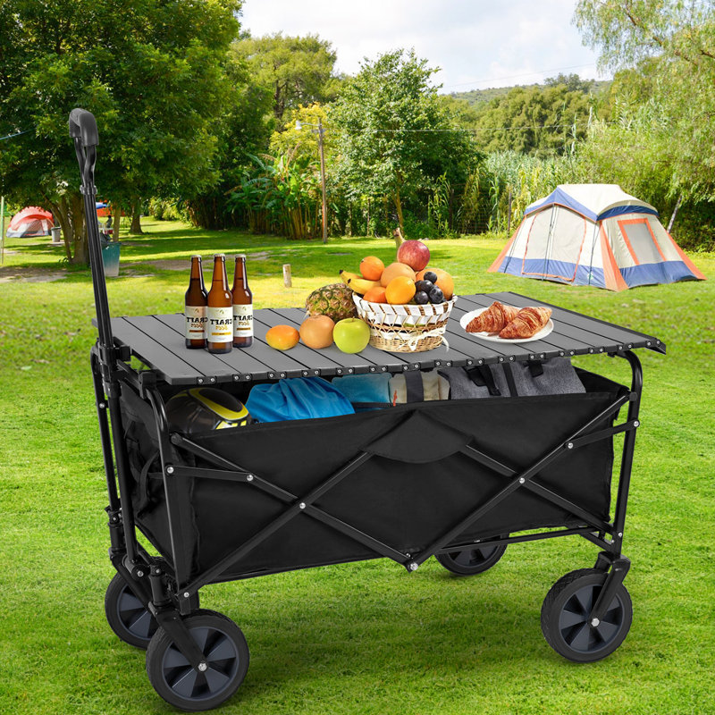 Collapsible Wagon Garden Cart Folding Table