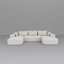 Canapé modulaire modulaire, sans assemblage, canapé en mousse compressée avec revêtement en chenille, désossé, canapé de salon moderne à profil bas-120629773