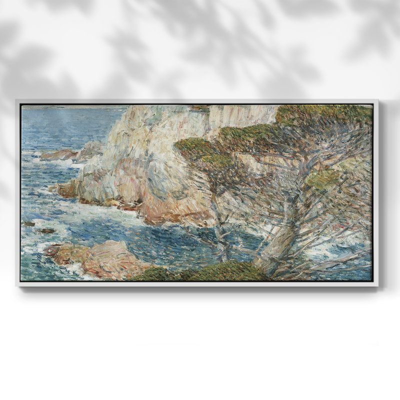 Série paysage - CCL XXI - Toile tendue avec châssis tendue, prête à être accrochée, H 25 po x l 49 po, Blanc