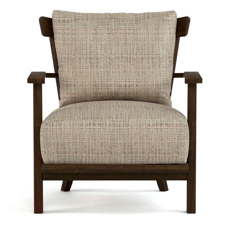 Hudson Valley Wood-Frame Chair, Brown Polyester Blend