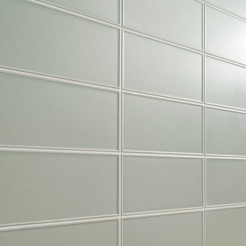 Tori Border Ceramic Subway Tile, Green, 4" W x 8" L