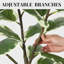 4.3FT Artificial Fiddle Leaf Fig Tree - Realistic 46-Leaf Faux Plant for Indoor/Outdoor Decor