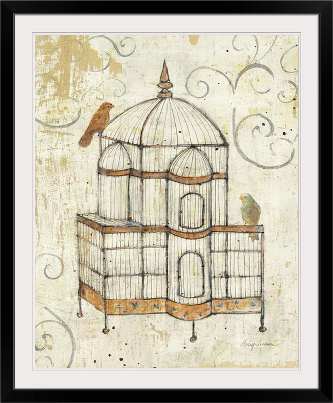 « i » avery tillmon, reproduction d’art Bird Cage, H 28 po x l 24 po x P 1 po, Cadre noir