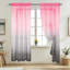 Kbndieu Two-Tone Gradient Sheer Curtains with Rod-Through Designs  Stylish Concise Curtains  Breathable Sheer Curtains for Bedrooms and Living Rooms