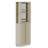 67.9" Tall Corner Bar Storage Cabinet w/ Rotating Wine Rack, White Sand