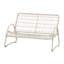 Chaise double en rotin PE de qualité supérieure avec structure en métal