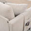 Canapé modulaire rembourré 107,87 po avec repose-pieds mobile et poche avec accoudoirs de rangement-1997204371