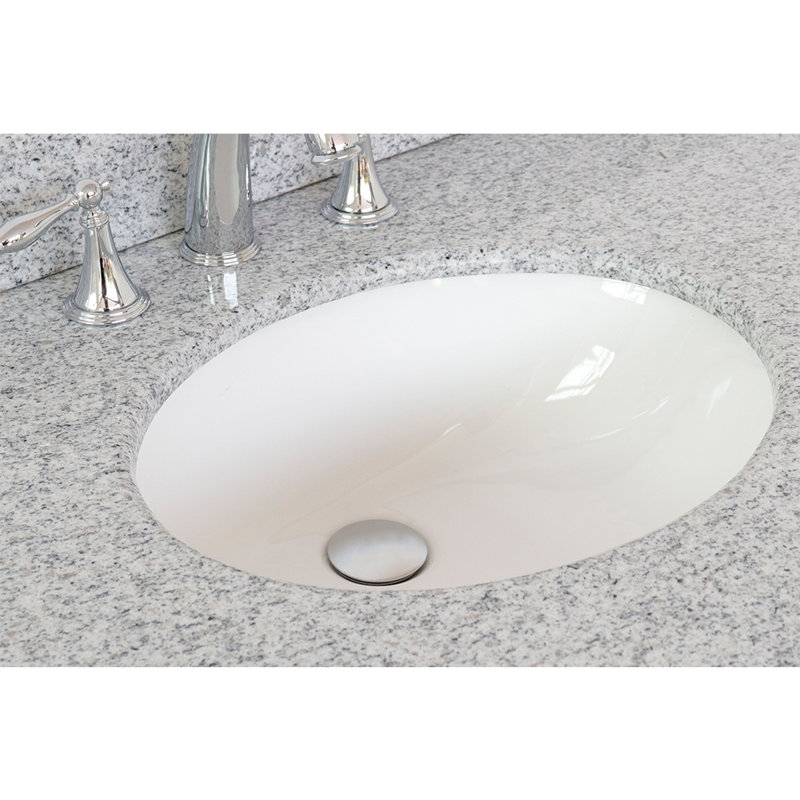 Plateau de meuble-lavabo 49 po avec lavabo, Gris