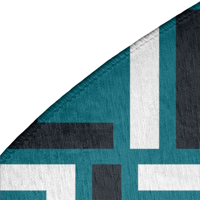 Geometric Indoor Rug, Round 5'