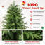 Arbre de Noël artificiel 7 pi avec 370 lumières DEL, 1090 branches pour la fête à domicile-591998984-591999031